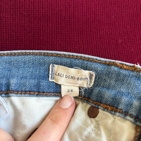 Madewell Womens Cali Demi-Boot Jeans in Bess Wash Button Front Edition 27 - Picture 13 of 14